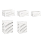 Set 2 cosuri rufe, 3 cosuri depozitare Isra 30x20x15h; 35x25x17h; 40x30x20h; 35x25x41h; 40x30x51h