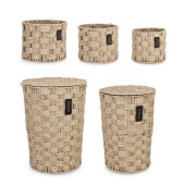 Set 2 cosuri rufe, 3 cosuri depozitare Rahel Ø20x18h; ø25x20h; ø30x22h; ø34x50h; ø40x54h