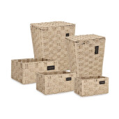 Set 2 cosuri rufe, 3 cosuri depozitare Rahel 30x20x16h; 35x25x18h; 40x30x20h; 36x26x47h; 40x30x52h