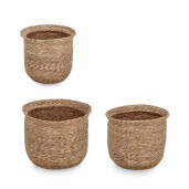 Set 3 cosuri depozitare maro Hamida Ø30x27h; ø35x30h; ø40x32h