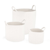 Set 3 cosuri depozitare Candor Ø28x21h; ø36x28h; ø40x39h