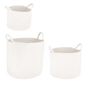 Set 3 cosuri depozitare Candor Ø28x21h; ø36x28h; ø40x39h