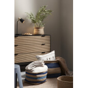 Set 3 cosuri depozitare iarba mare natur albastra Ylenia 29x29x22h; 33x33x24h; 37x37x28h