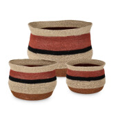 Set 3 cosuri iarba mare multicolora Waylon 25x20 cm, 30x25 cm, 39x34 cm