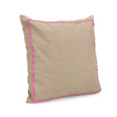 Set 2 perne decorative bumbac maro roz Polly 45x45 cm