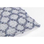Perna podea textil alb albastru Chander 80x80 cm