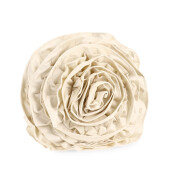 Perna decorativa catifea ivoire Flower Ø40x8 cm