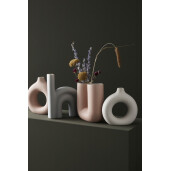 Vaza flori piatra roz Var 19.5x8.5x21h