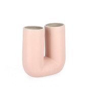 Vaza flori piatra roz Var 19.5x8.5x21h