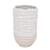 Vaza flori ceramica alba crem Yori 36x56.5 cm