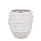 Vaza flori ceramica alba crem Yori 44x46.5 cm