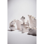 Vaza flori ceramica alba Minde 29,5x26x27h