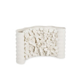 Vaza flori ceramica alba Minde 27x12x18,4h