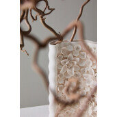 Vaza flori ceramica alba Minde 27x12x18,4h