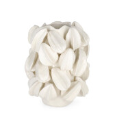 Vaza flori ceramica alba Carambola 24.5x24x31 cm