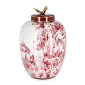 Vaza flori portelan multicolor Zhen 23x32 cm