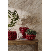 Vaza flori ceramica rosie verde 28x24x29 cm