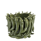 Vaza flori ceramica verde Spicy 25.5x24.5x20.5 cm