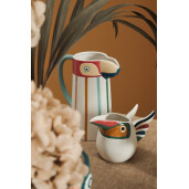 Vaza flori ceramica multicolora Toucan 18,7x10x13h