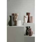 Vaza flori ceramica alba Misa 27x8x21h