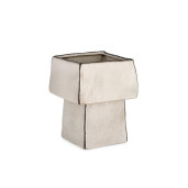 Vaza flori piatra alba maro Nikos 19,5x19,5x25h