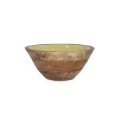 Bol lemn mango email galben Thara Ø24x10,5h