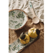 Set 2 linguri servire salata lemn mango maro email multicolor 6,5x1x28h