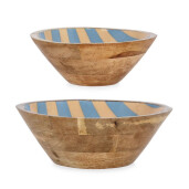 Set 2 boluri lemn mango email Chill Ø25x7h; ø30x9h