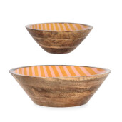 Set 2 boluri lemn mango email Relax Ø25x7h; ø30x9h