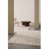 Covor textil crem galben Zina 160x230x0.9 cm