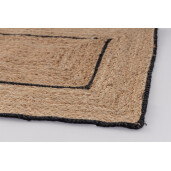 Covor iuta natur negru Ankit 60x150 cm