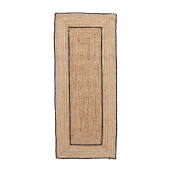 Covor iuta natur negru Ankit 60x150 cm