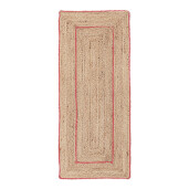 Covor iuta natur portocalie Ankit 60x150 cm