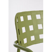 Set 4 scaune gradina otel verde Clover 52x54x80 cm