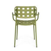 Set 4 scaune gradina otel verde Clover 52x54x80 cm