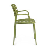 Set 4 scaune gradina otel verde Clover 52x54x80 cm