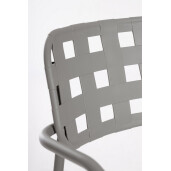 Set 4 scaune gradina otel gri Clover 52x54x80 cm