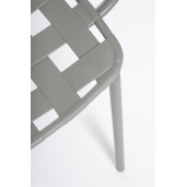 Set 4 scaune gradina otel gri Clover 52x54x80 cm