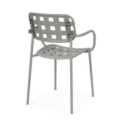 Set 4 scaune gradina otel gri Clover 52x54x80 cm