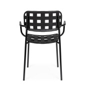 Set 4 scaune gradina otel negru Clover 52x54x80 cm