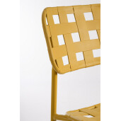 Set 4 scaune bar otel ocru Clover 52x45x109 cm