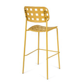 Set 4 scaune bar otel ocru Clover 52x45x109 cm
