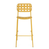 Set 4 scaune bar otel ocru Clover 52x45x109 cm