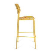 Set 4 scaune bar otel ocru Clover 52x45x109 cm