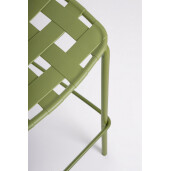 Set 4 scaune bar otel verde Clover 52x45x109 cm