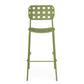Set 4 scaune bar otel verde Clover 52x45x109 cm