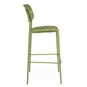 Set 4 scaune bar otel verde Clover 52x45x109 cm