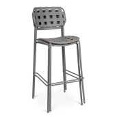 Set 4 scaune bar otel gri Clover 52x45x109 cm