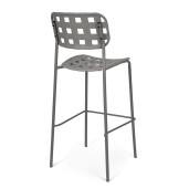 Set 4 scaune bar otel gri Clover 52x45x109 cm