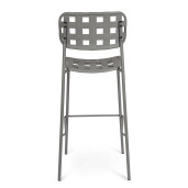 Set 4 scaune bar otel gri Clover 52x45x109 cm